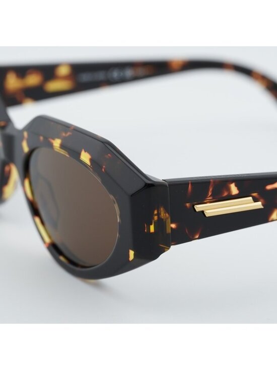 Bottega Veneta BV1031S 002 Sunglasses Havana Oval Frame, Brown Lenses main image 6
